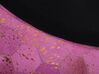 Alfombra de piel de vaca rosa/dorado ⌀ 140 cm ZEYTIN_742917