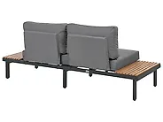 Garden Sofa 2 Seater FIVIZZANO Acacia Wood Dark Grey_1159498