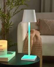 Bezprzewodowa lampa stołowa LED VALIRA Ze ściemniaczem Metal Biały_940494