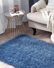 Shaggy Rug CIDE Blue 80 x 150 cm_1182896