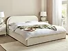 Ottoman Bed QUILLIEN Boucle Light Beige 180 x 200 cm (EU Super King)