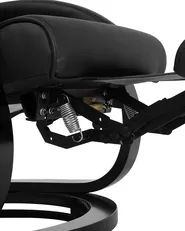 Recliner Chair MIGHT with Footrest Faux Leather Black_709348
