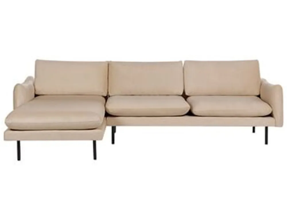 Sofá esquinero VINTERBRO Terciopelo Beige Derecha_1183791