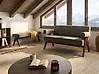 Sofa 2 Seater TAMRE Boucle Green/ Dark Brown
