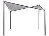 Cenador AVENTINE 300 cm x 300 cm Metal Gris