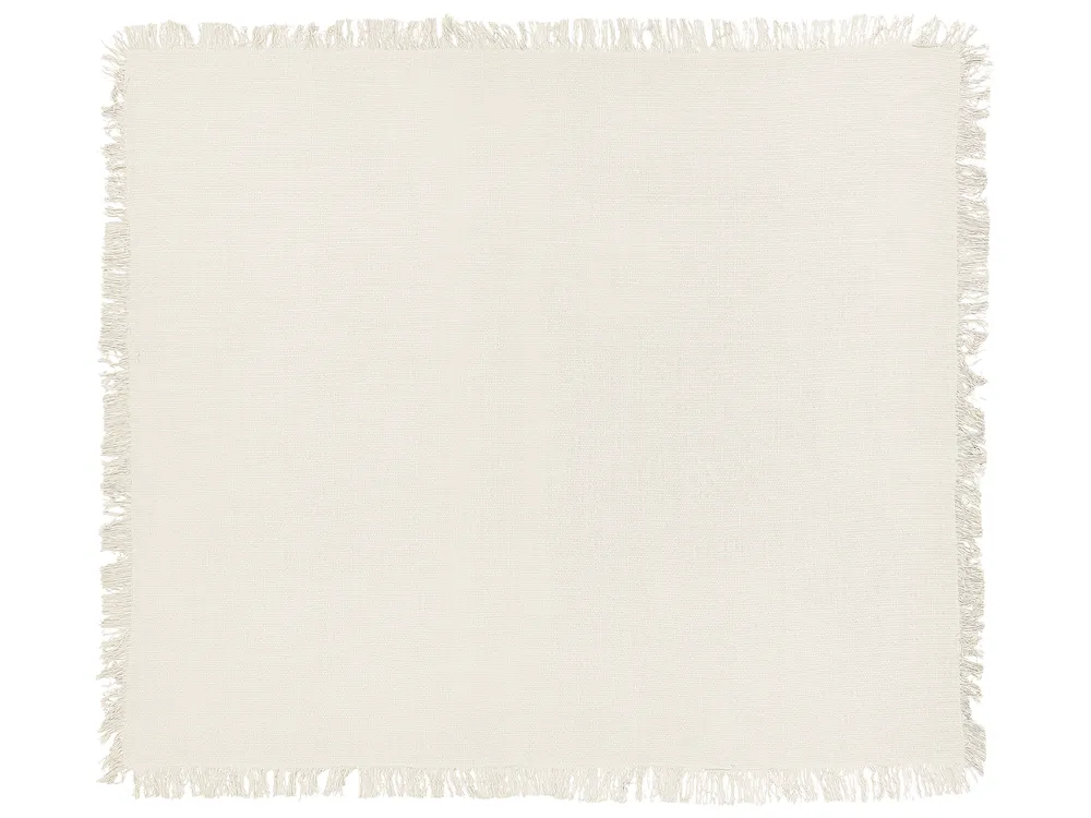 Narzuta na łóżko YERBENT Bawełna 200 x 220 cm Złamana biel_918014