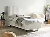 Bett verstellbar Bouclé DUKE II 80 x 200 cm Cremeweiß
