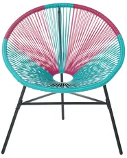Sedia da giardino ACAPULCO Rattan sintetico (PE) Turchese_718123