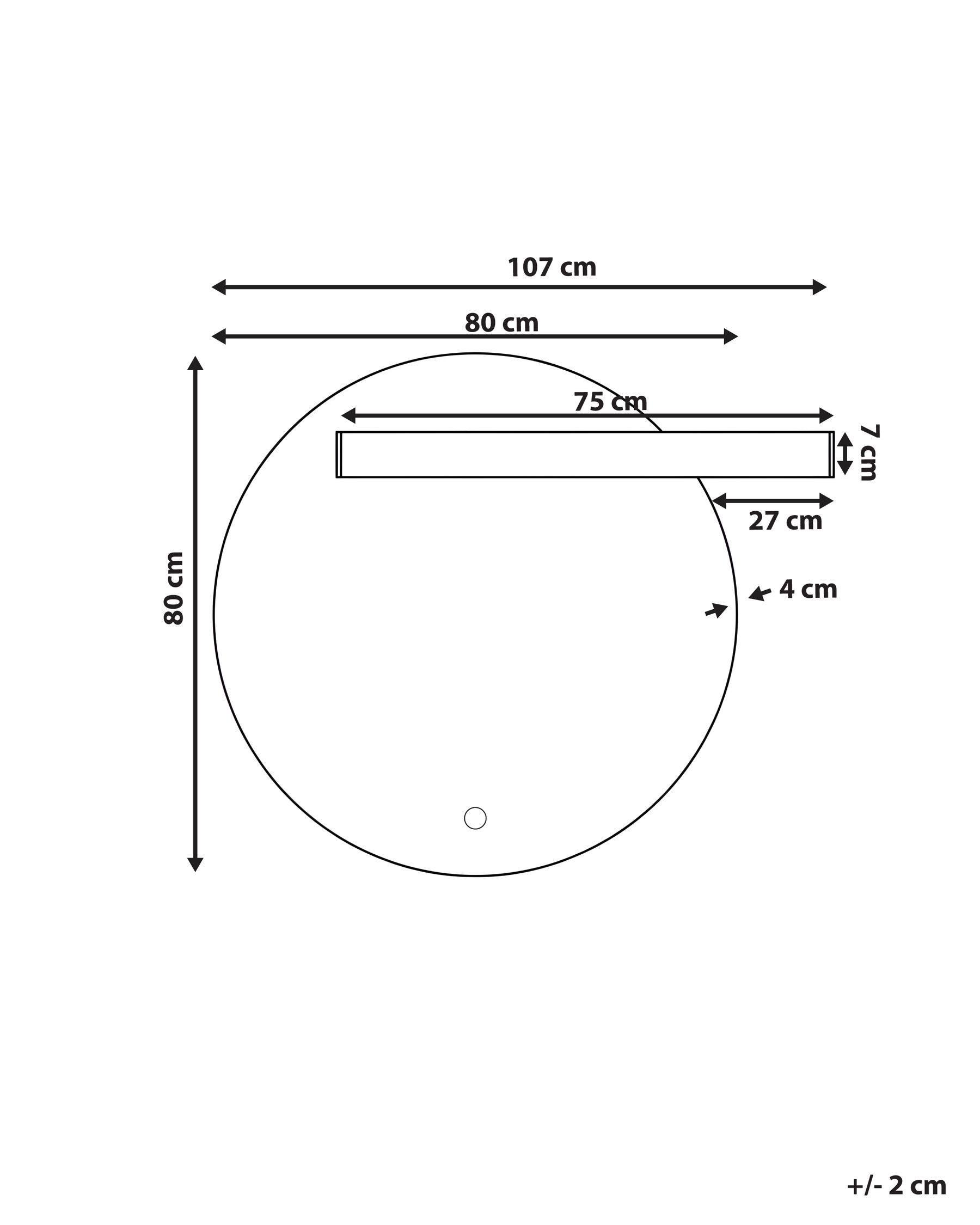 Lustro łazienkowe LED ANOST 107 cm 90 cm Srebrny_1093742