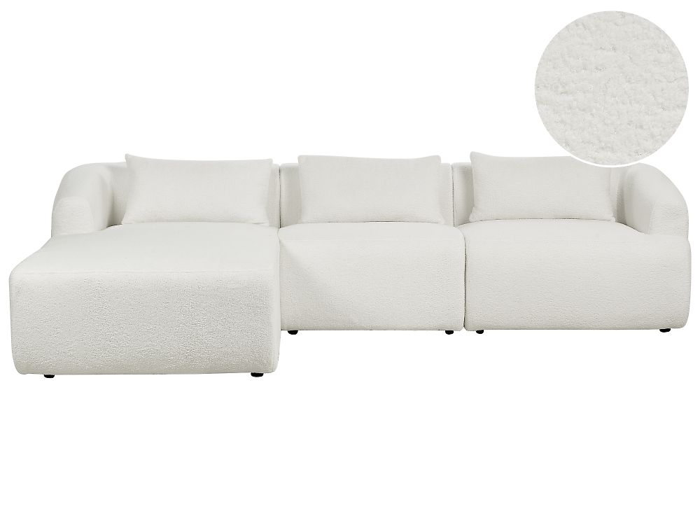 Corner Sofa SVANSELE Boucle Off-White Right Hand