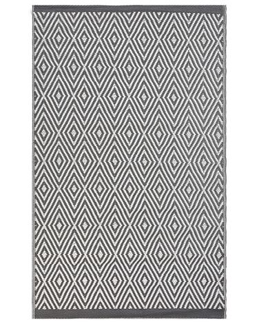 Outdoor Teppich grau 120 x 180 cm geometrisches Muster SIKAR