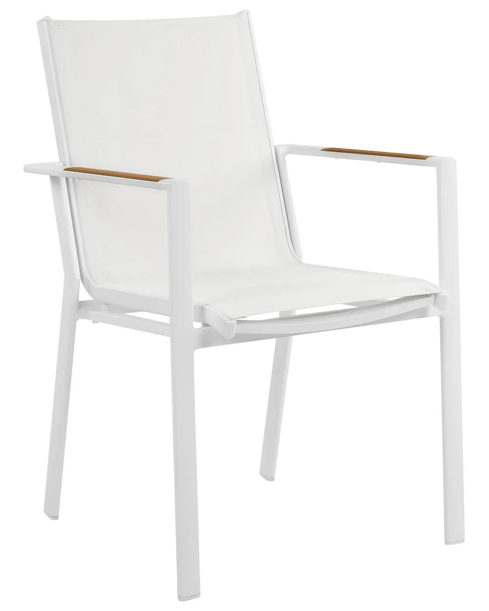 Set of 4 Garden Chairs BUSSETO Metal White_922748