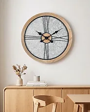 Orologio da parete ACACIO Argento/Marrone_1182563