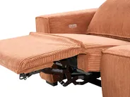 Electric Recliner Sofa 2 Seater NUKARI Corduroy Orange_918681