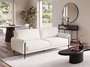 Sofa 3-Sitzer SKARO Chenillegewebe Cremeweiß_1155788