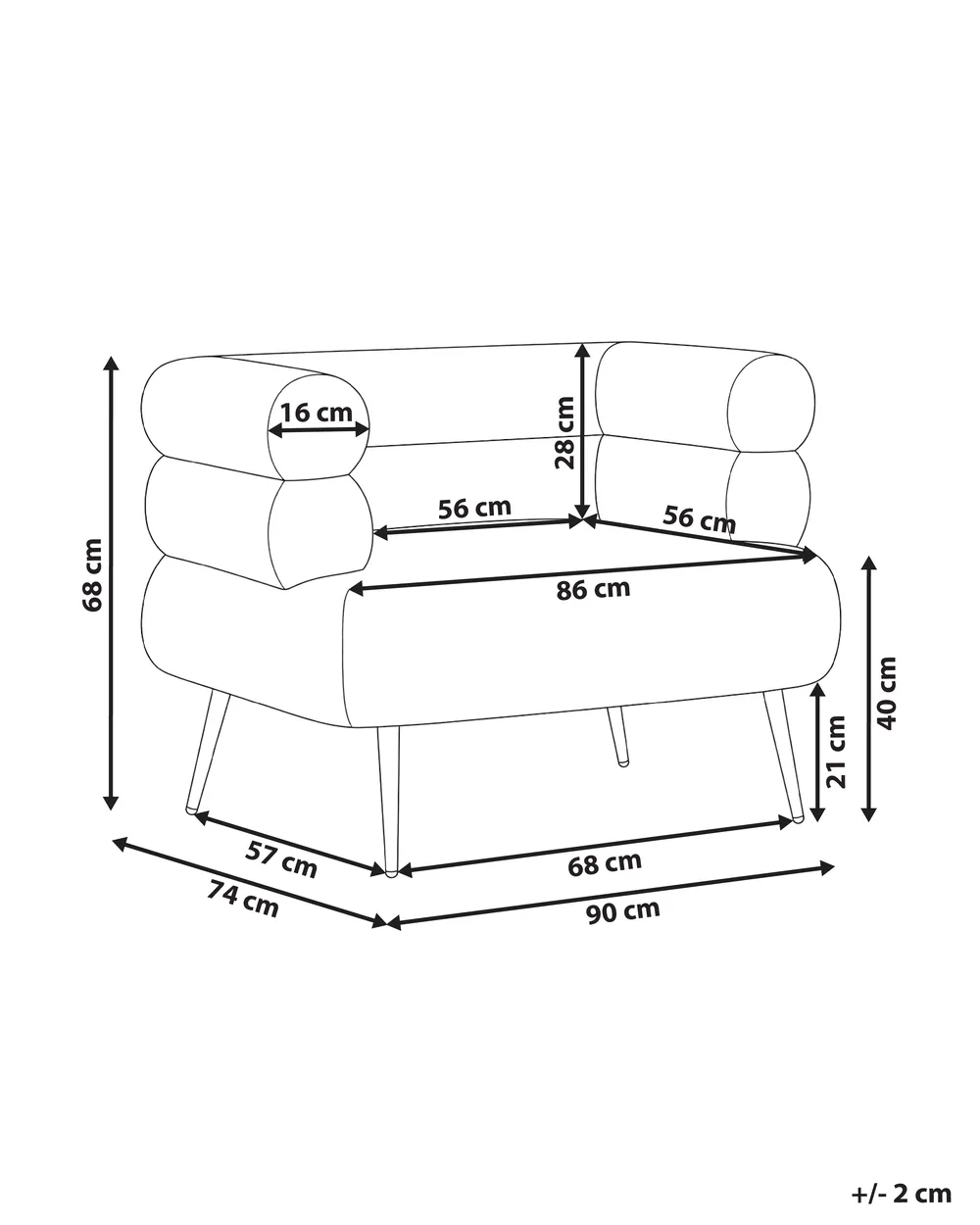 Poltrona BOVIK Tessuto Bianco sporco_1072948