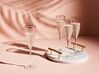 Conjunto de 4 flutes de champanhe em vidro transparente e rebordo dourado 250 ml TOPAZ_912947