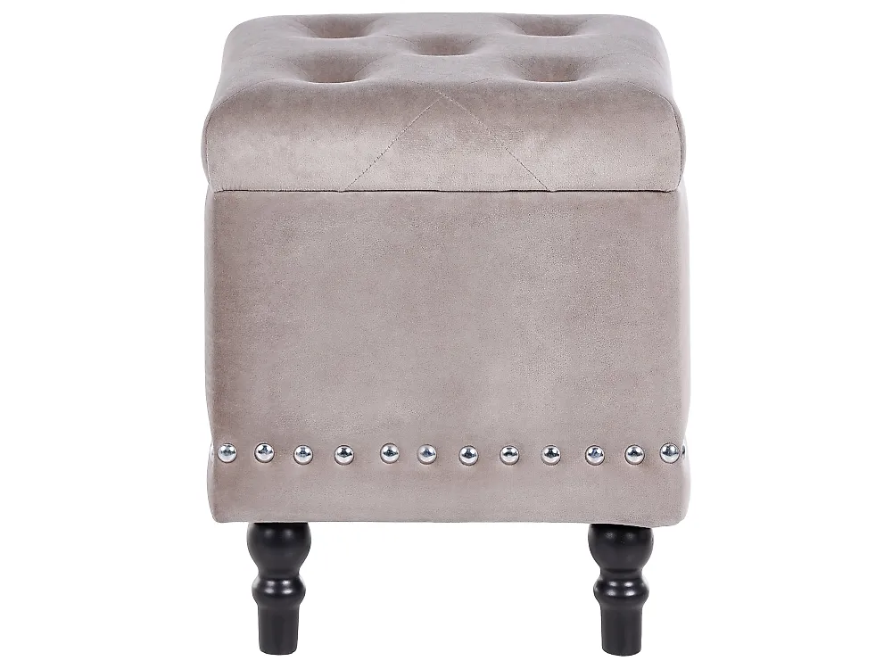 Storage Pouffe LORETTO Velvet Light Grey_1185990