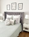 Velvet EU Super King Size Bed Grey LUBBON_826900