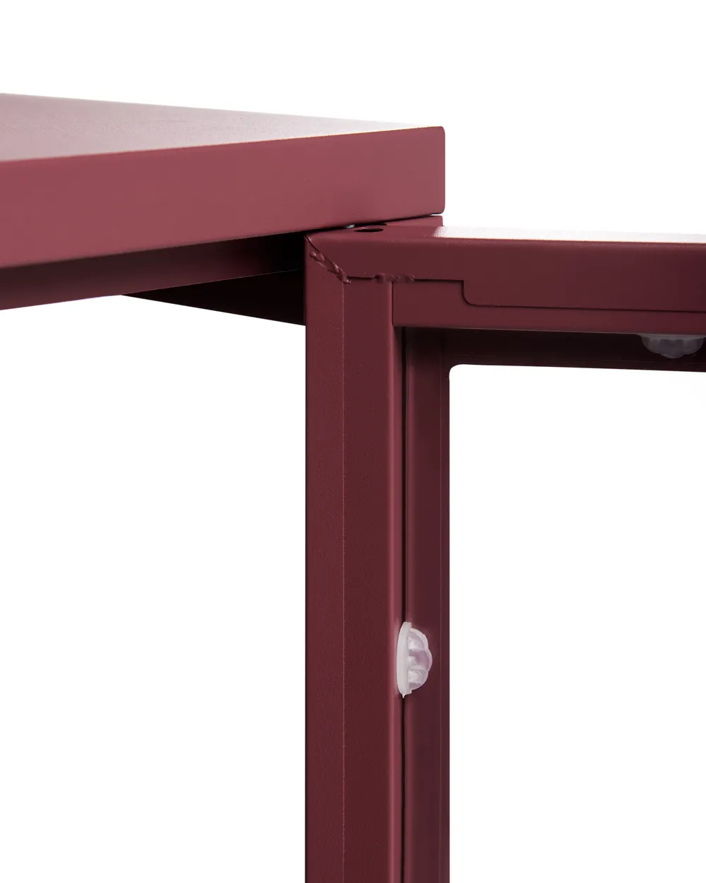Szafka ze szklanymi drzwiami NEWPORT 115 cm Metal Bordowy_958001