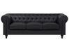 Canapé 3 places en cuir PU noir CHESTERFIELD BIG_710748