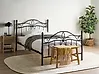 Bed Metal ANTLIA 120 x 200 cm (EU Small Double) Black