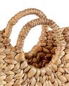 Set of 2 Water Hyacinth Baskets Natural POMPANO_825090