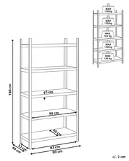 Regał magazynowy XITTA 90 cm 180 cm Metal Srebrny_978791