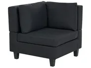 Modular Sofa 3 Seater UNSTAD Fabric Black_893484