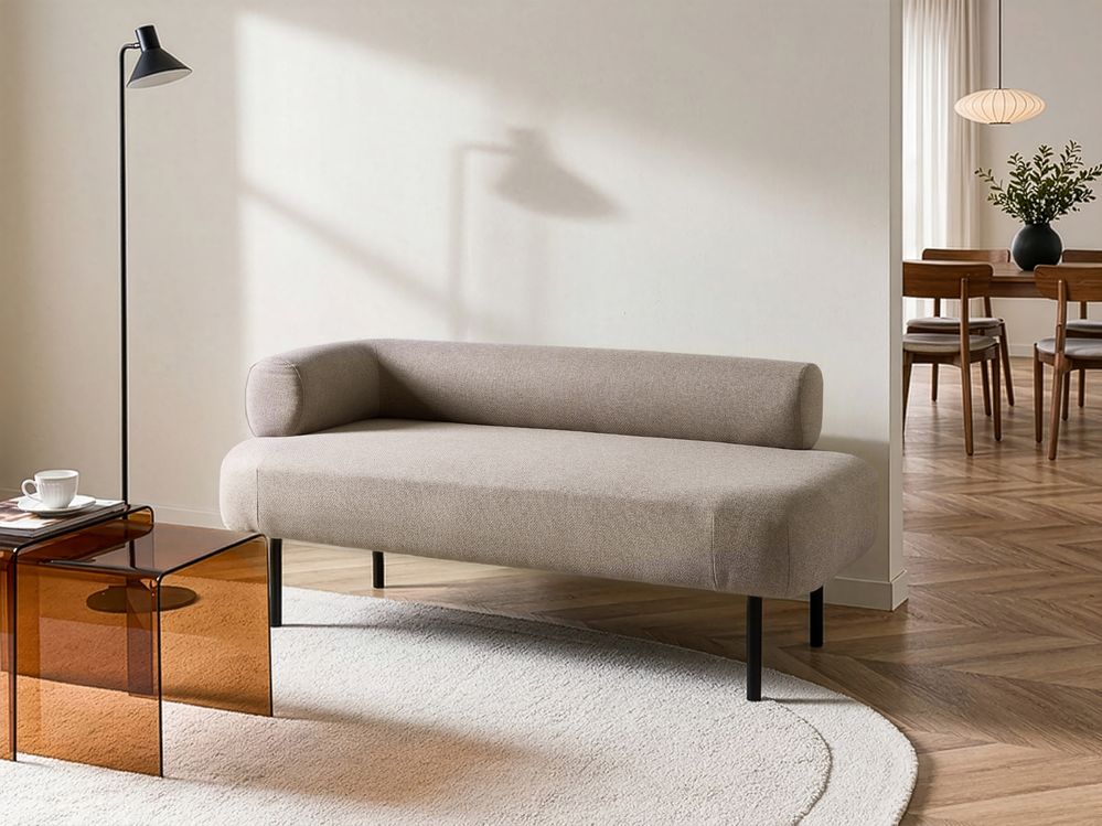 Chaise longue versione sinistra MIRMANDE Tessuto Tortora