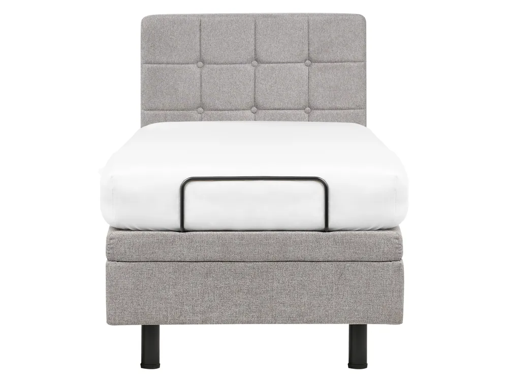 Adjustable Bed Fabric DUKE 80 x 200 cm (EU Small Single) Light Grey_973568