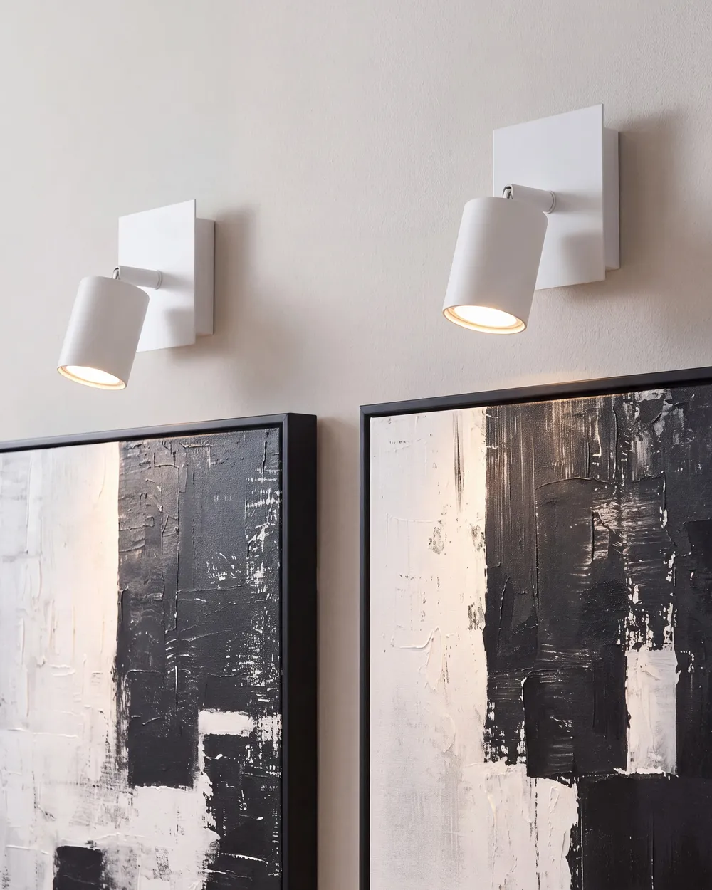 Set of 2 Spotlight Lamps TIGRIS Adjustable Metal White_1149305
