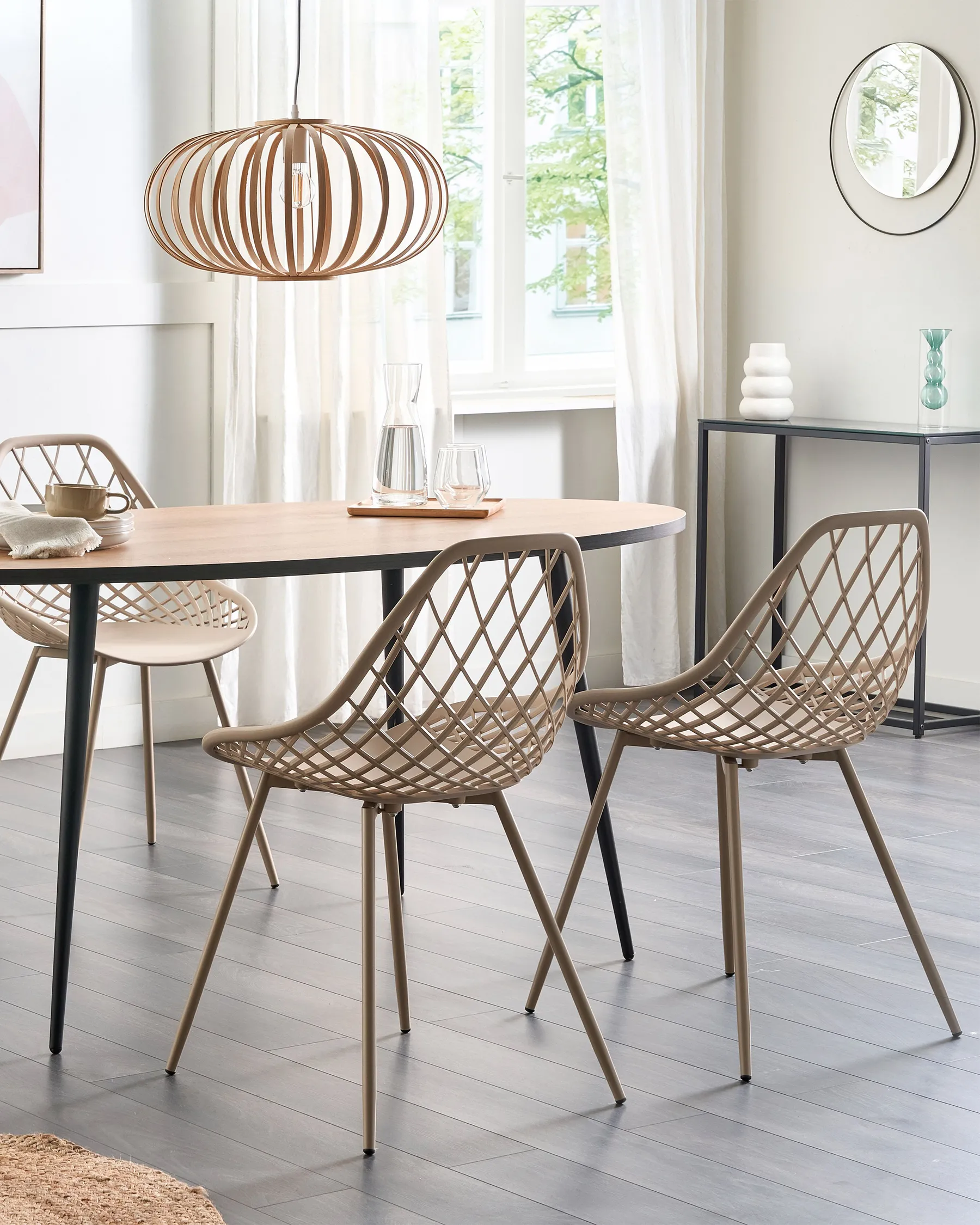 Set of 2 Dining Chairs CANTON II Beige_861855