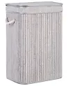 Laundry Basket KALUTARA Bamboo Grey