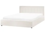 Bett mit Stauraum MONTLAUR Bouclé Weiß 160 x 200 cm_958488