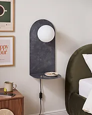 Lampa ścienna MAPI z półką Metal Grafitowy_1153831