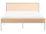 Bed PE Rattan AVANTON 160 x 200 cm (EU King Size) Beige_1116783