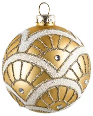 Set of 35 Baubles ICEDROP Glass Blue/ Gold_1028523