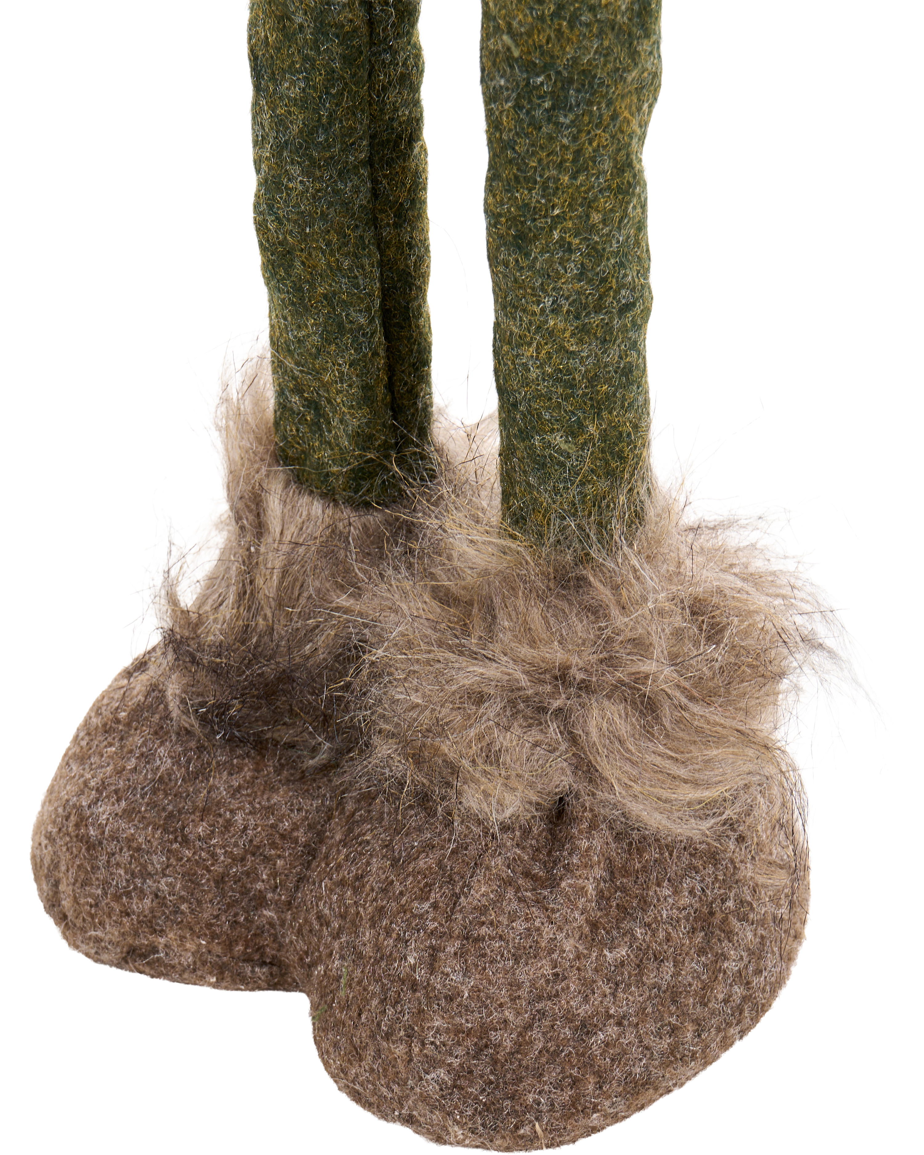 Set of 2 Christmas Decorations PORRAS 44-57/57-70 cm Gnome Brown/ Green_1175004