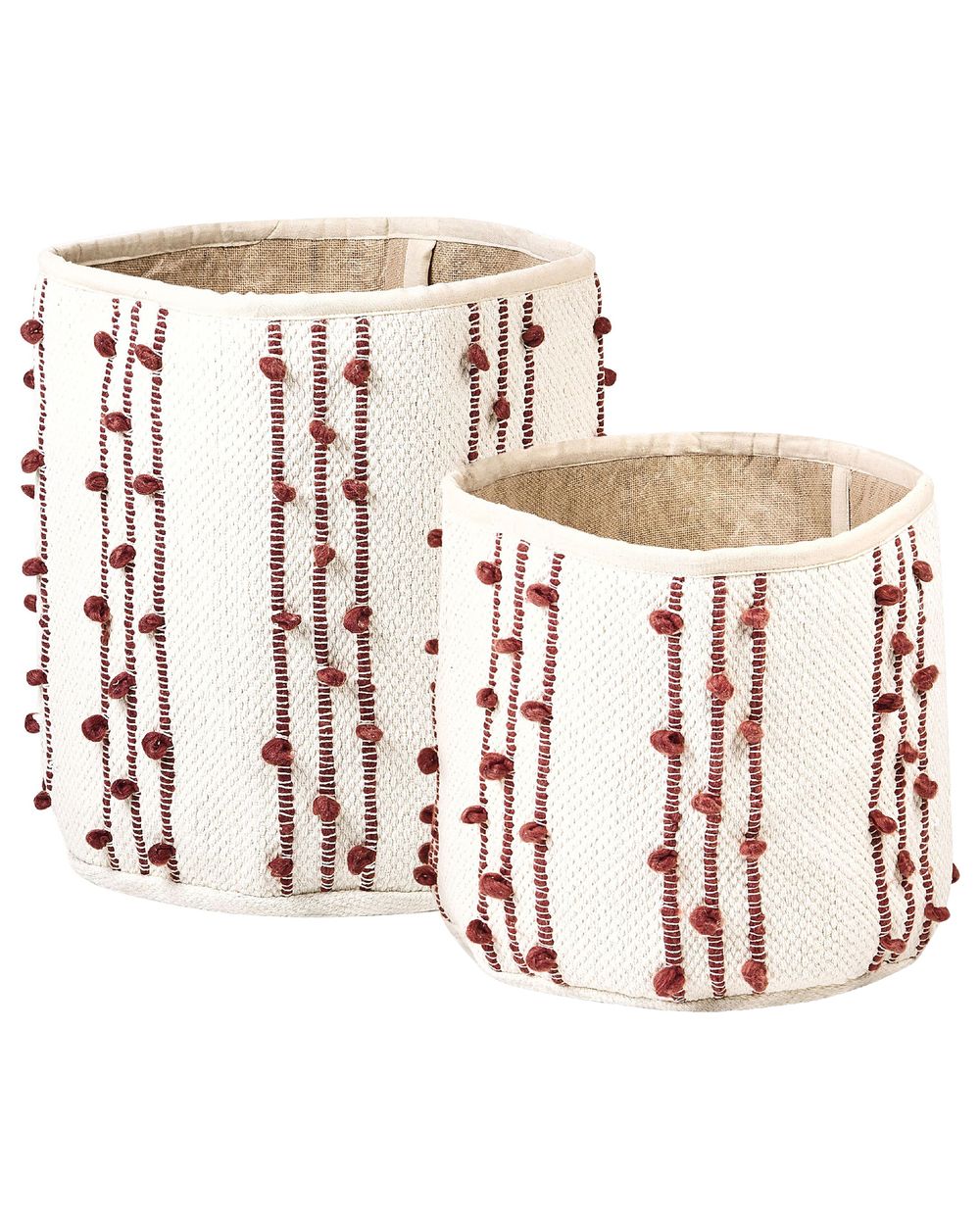 Aufbewahrungskorb 2er Set KHEL Baumwolle Beige
