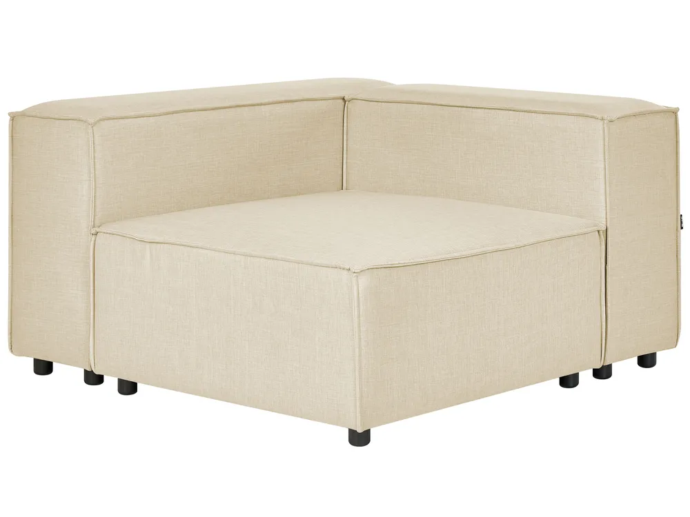 Modular Corner Sofa 3 Seater APRICA Faux Linen Beige Right Hand_856833