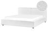 Boucle EU King Size Bed White LINARDS_930530