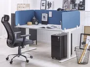 Desk Screen WALLY 120 x 40 cm Blue_1136292