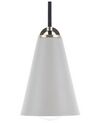 Lampa wisząca metalowa szara CARES_690654