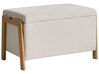Upholstered Storage Bench EDLAND Fabric Light Beige