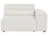 Canapé d'angle à droite modulable 2 places en bouclé avec ottoman blanc HELLNAR_911412
