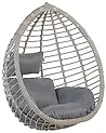 Hanging Chair TOLLO PE Rattan Grey