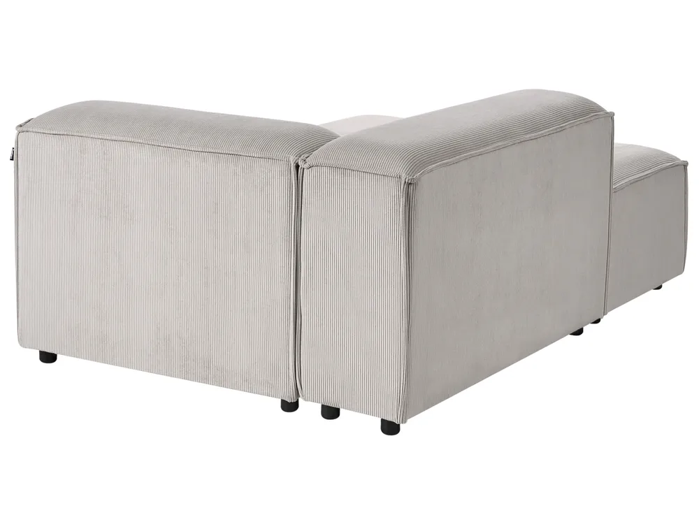 Modular Corner Sofa 5 Seater ARDAL Corduroy Taupe Left Hand_1011141