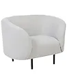 Armchair LOEN Fabric Black/ White