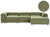 Modular Corner Sofa 4 Seater ARDAL Corduroy Green Left Hand